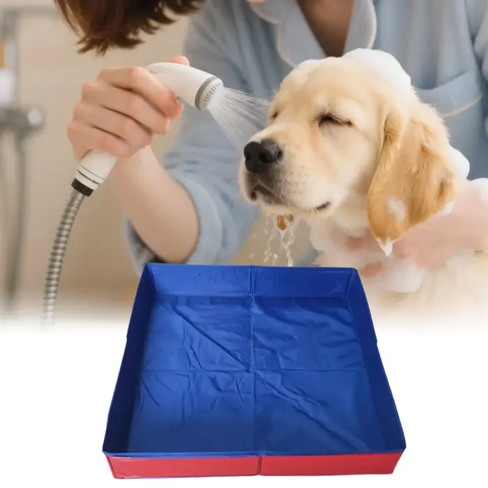 Piscine pliable pour animaux de compagnie en PVC 50x50cm