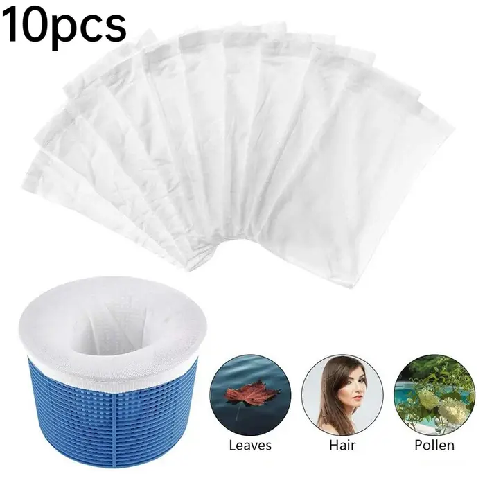 Filet filtrant pour piscine, chaussette filtrante pour panier de piscine, en nylon, pour la collecte