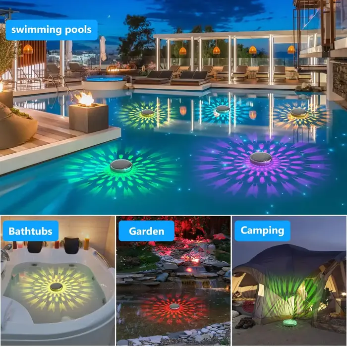 Lampes solaires flottantes pour piscine