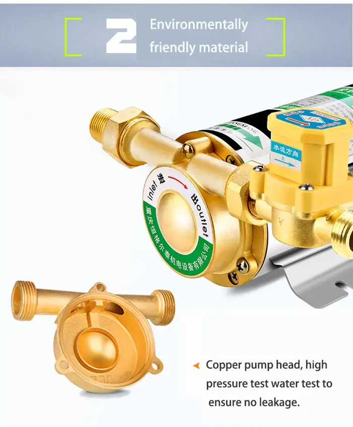 Pompe de surpression 220V silencieuse pour conduite d'eau du robinet/chauffe-eau avec interrupteur de débit automatique