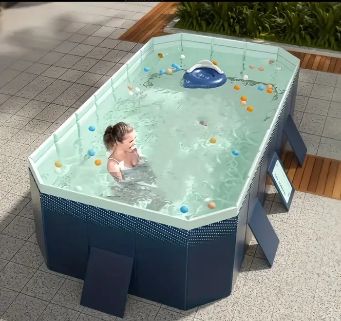 Grande piscine d'extérieur pliable