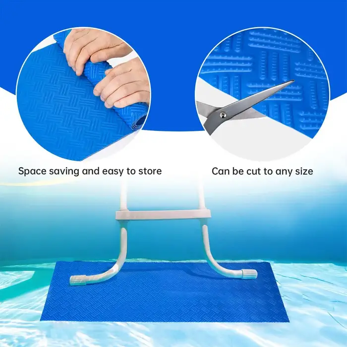 Tapis antidérapant pour échelle de piscine - Protection pour les marches des piscines hors sol et les escaliers