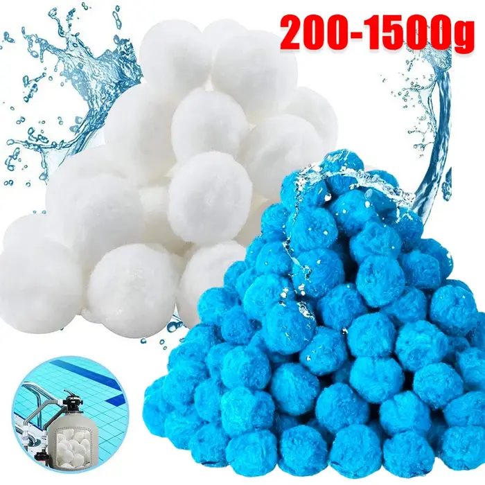 Boules filtrantes de piscine blanches ou bleues