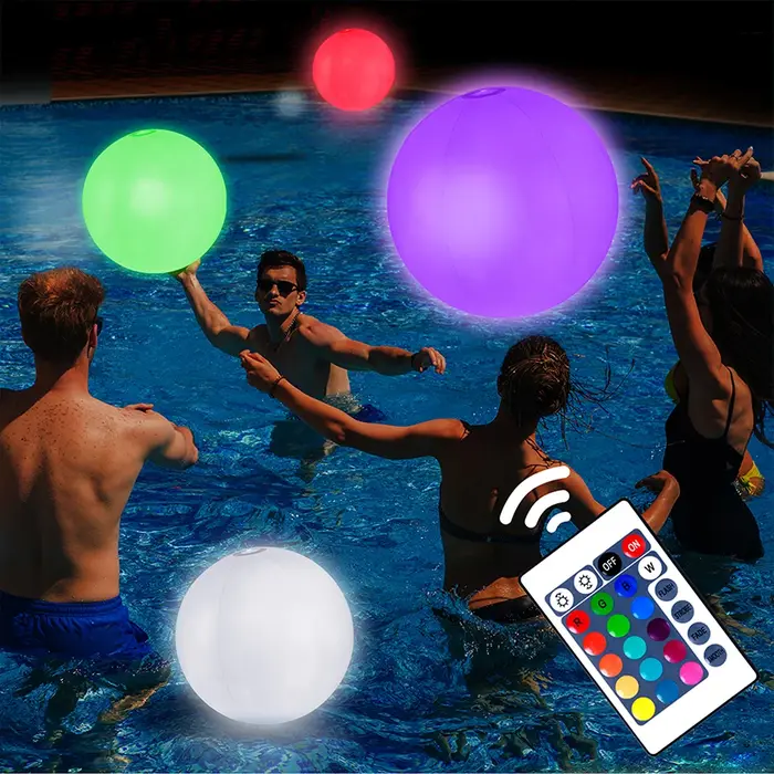 Boule lumineuse LED flottante pour piscine