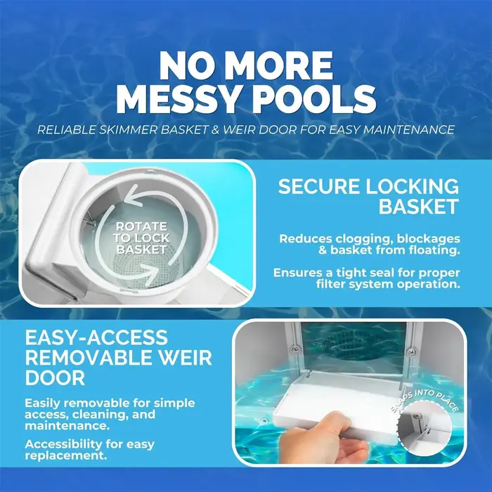 Écumoire pour piscines hors sol avec accessoires