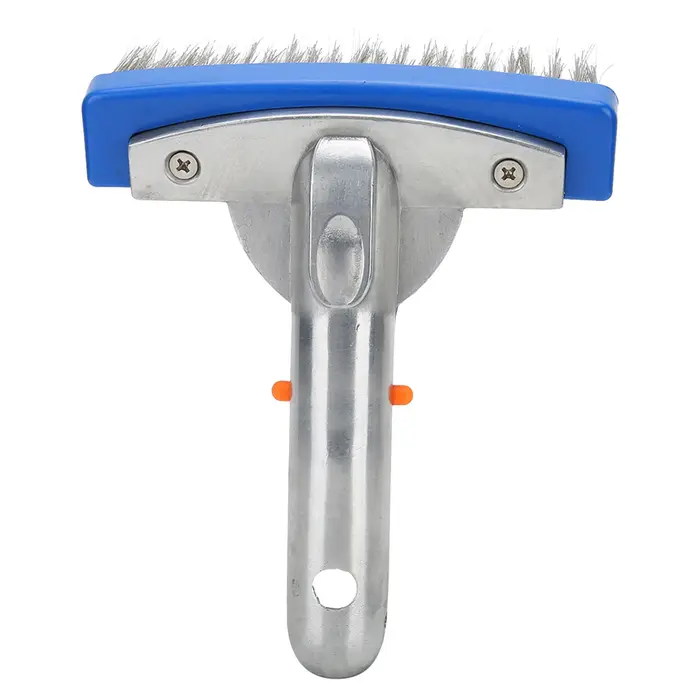 Brosse en acier inoxydable de 5,5 pouces pour piscine, spa, étang, équipement de nettoyage du sol et