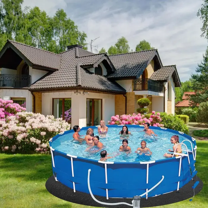 Tapis de protection rond pour piscine