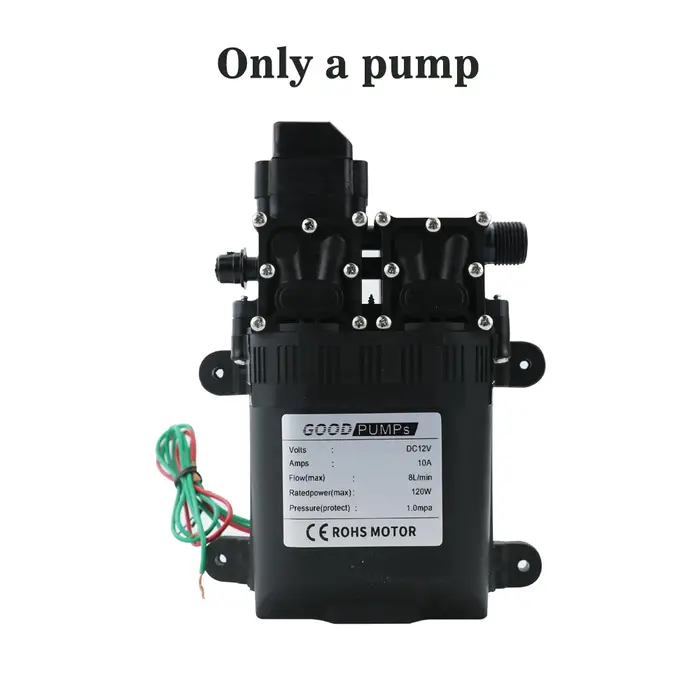 Pompe à eau automatique 12V DC, pompe à eau à membrane haute pression 120W 8L/Min, pompe électrique 