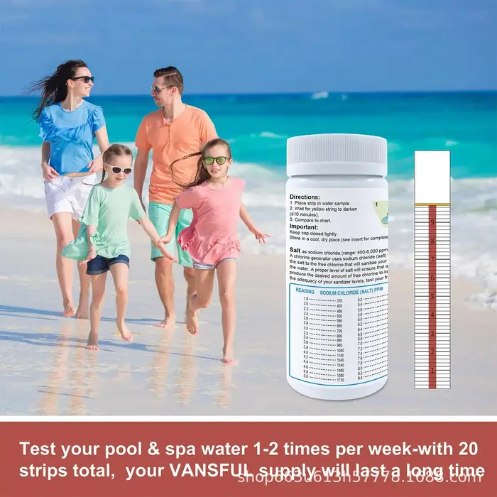 Bandes de test de sel pour piscine