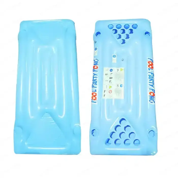Table flottante gonflable pour beer pong – Tapis flottant pour boissons de piscine avec porte-gobelets et bac à glace pour divertissement aquatique