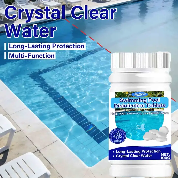 Tablettes de désinfection pour piscine 100g – Traitement pour une eau cristalline – Protection longue durée