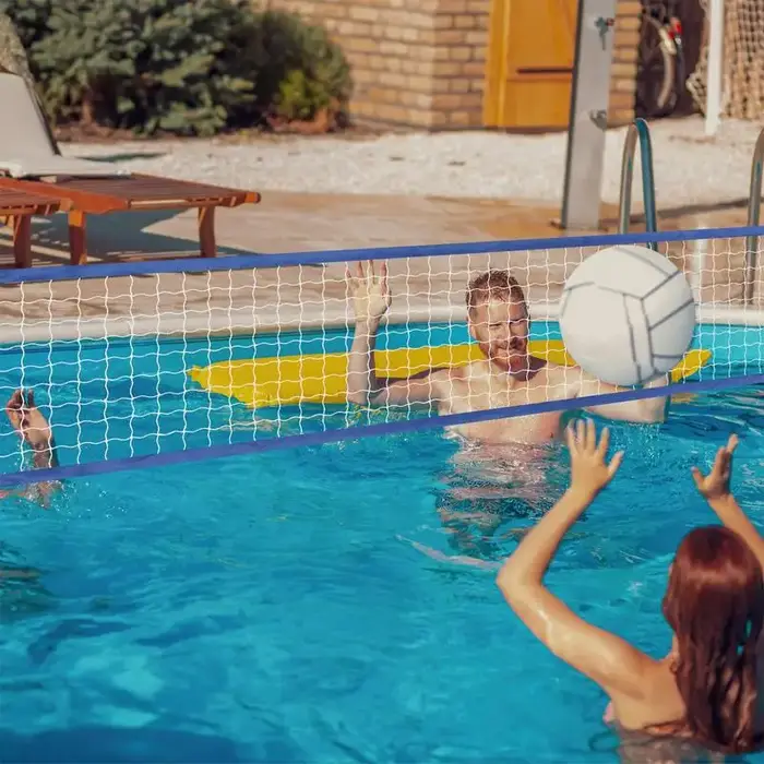 Filet de volley-ball de piscine 457,2x91,44 cm, filet d'entraînement de volley-ball pliable robuste 