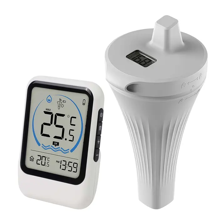 Thermomètre de piscine avec capteur de température pour piscine, aquarium, baignoire, eau