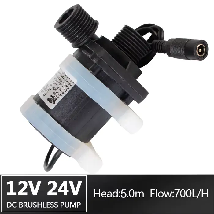 DC 12V 24V silencieux 4 Points fileté chauffe-eau douche sol chauffage Booster pompe sans brosse moteur solaire