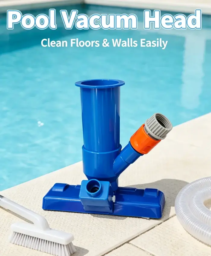 Tête d'aspirateur de piscine avec sac de brosse