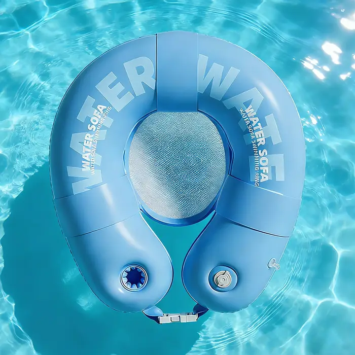 1 flotteur gonflable pour piscine – Un transat gonflable avec porte-gobelets, idéal pour se détendre au bord de la piscine, sur la plage ou au bord du lac