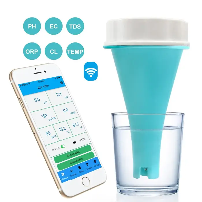 Analyseur d'eau intelligent flottant 6 en 1 pour piscine