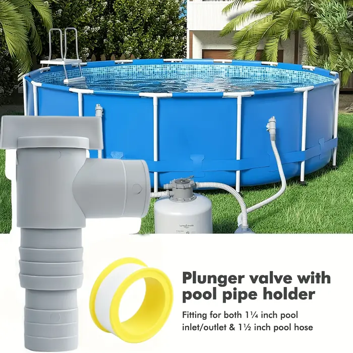Vanne d'arrêt durable et étanche pour piscine, pour tuyau de 32 mm, installation facile, accessoires de connexion de remplacement pour extérieur