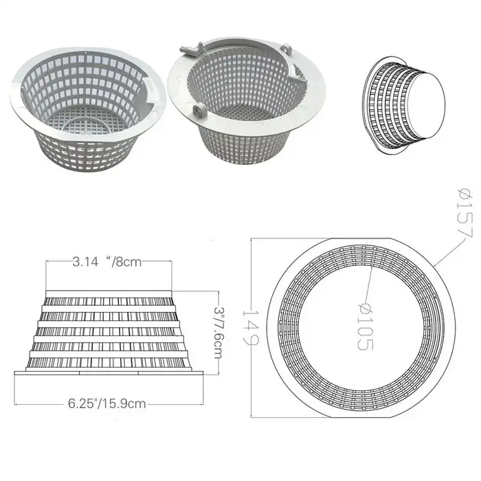 Panier d'écumoire de piscine
