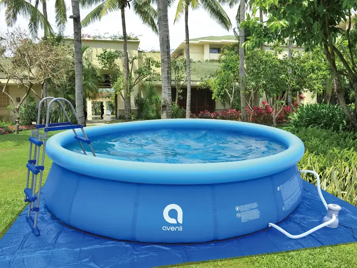 Piscine gonflable 15' x 36' (4,5m x 90cm), piscine hors sol, matériau PVC LamTech, grande piscine familiale pliable pour extérieur