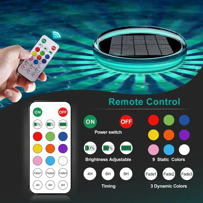 Lampes solaires flottantes pour piscine