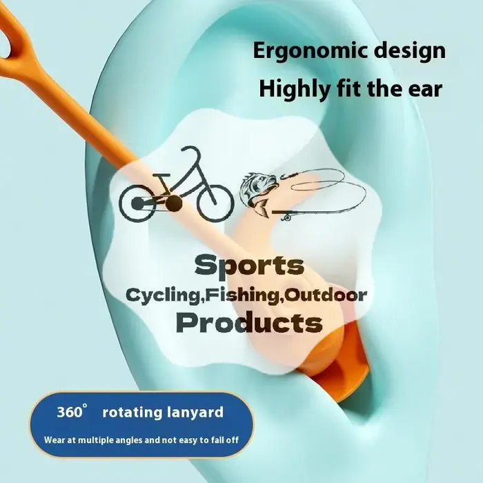 Bouchons d'oreilles de natation en silicone avec cordon