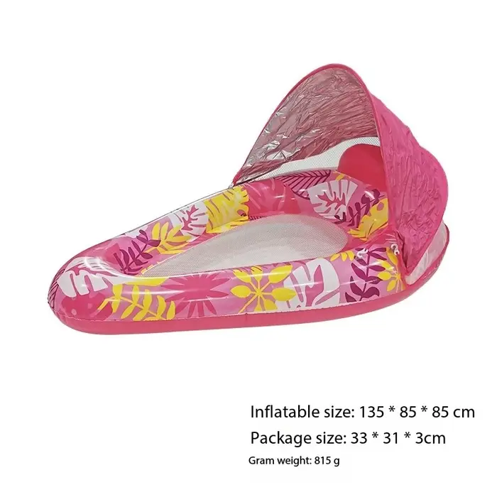 Canapé gonflable flottant pour piscine avec dossier en maille