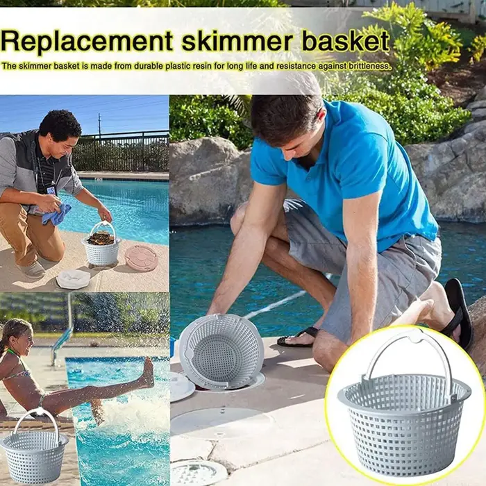 Panier de skimmer pour piscine hors sol Hayward SP1091LX SP1091WM avec poignée – Outil de nettoyage