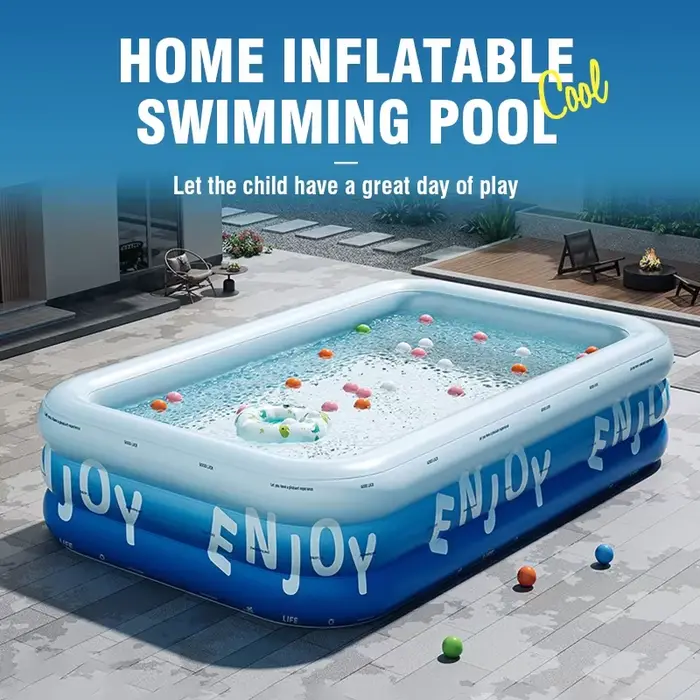 Grande piscine épaisse de 1.8/2.1/2.6M, pour adultes et enfants, anti-fuite, piscine intérieure et extérieure, jeux d'eau dans la cour
