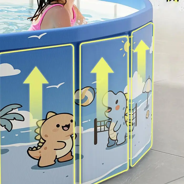 Piscine pliable antidérapante de 90/120/160 cm avec tuyau de vidange