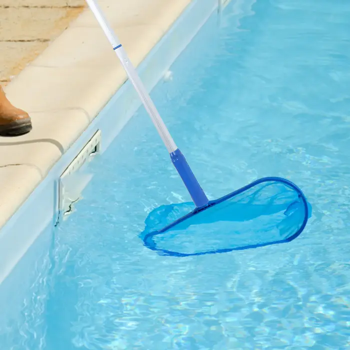 Perche télescopique de piscine en aluminium à 3 sections détachables