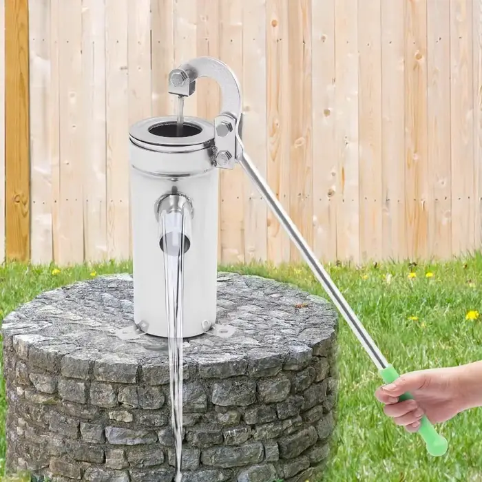 Pompe manuelle en acier inoxydable avec poignée ergonomique
