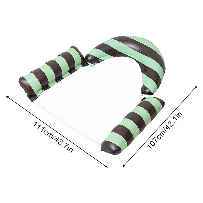 Flotteurs de piscine gonflables 4-en-1, hamac de piscine avec fond en maille, hamac gonflable à 3 tu