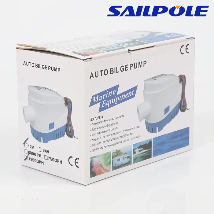 Sailpole 600/750/1100GPH pompe de cale 12V 24V DC