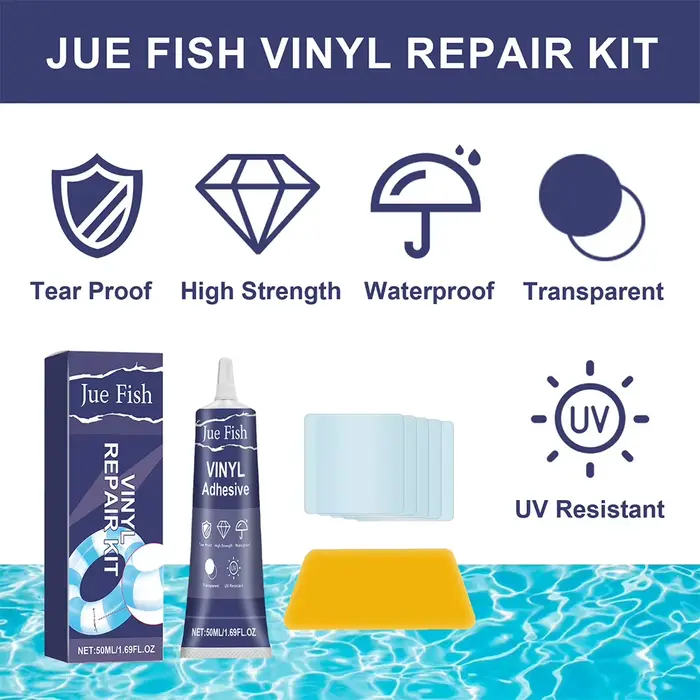 Kit de réparation de patchs de revêtement de piscine