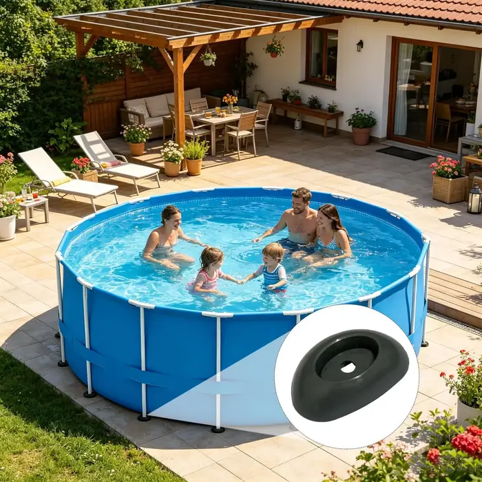 Capuchons de pieds de structure de piscine antidérapants avec base de support par friction
