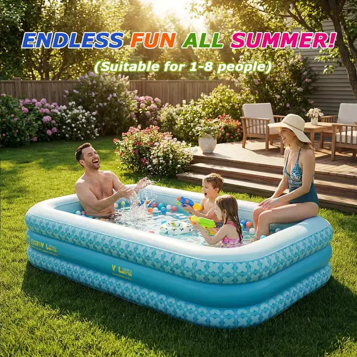 Piscine gonflable familiale pour 1 à 8 personnes
