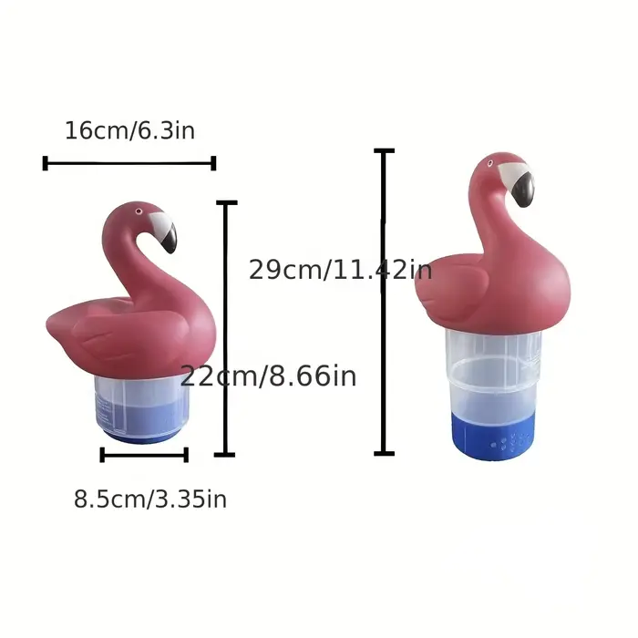 Distributeur de chlore flottant en forme de flamant rose pour piscine
