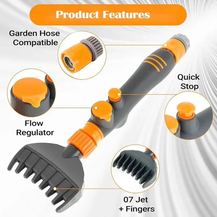 Brosse de nettoyage portable pour filtres de piscine, outil de rinçage ABS pour cartouches en papier