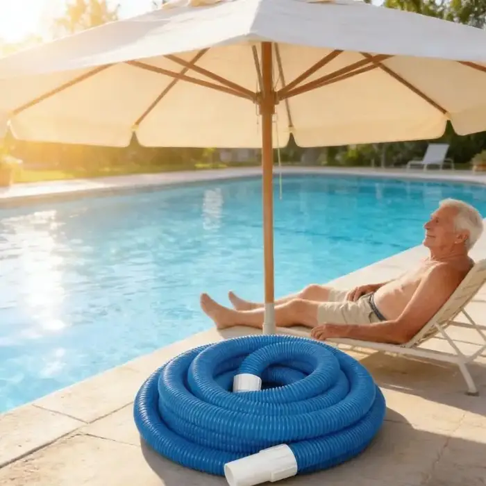 Tuyau piscine 29.5 pieds avec accessoires rotatifs pour nettoyage complet