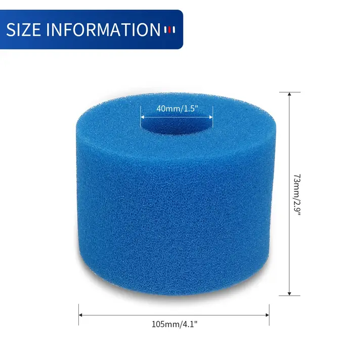 Intex-Filtre de piscine en mousse lavable et réutilisable