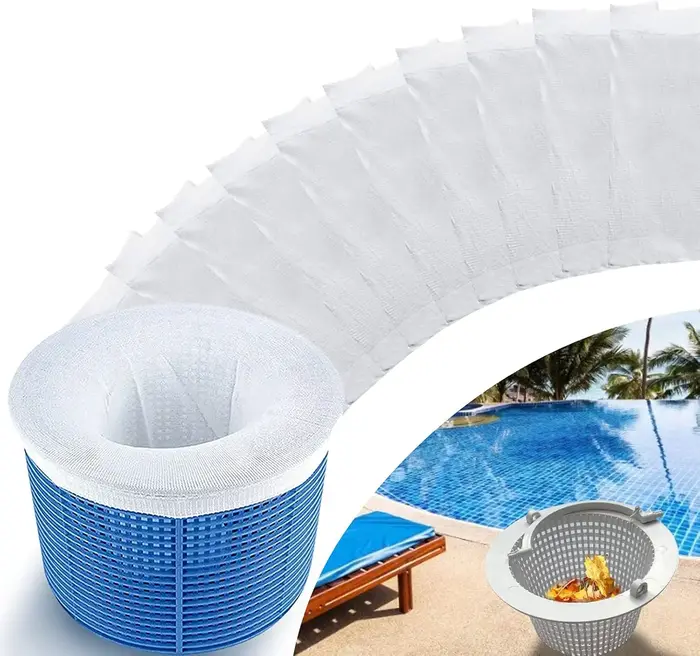 10 pièces de chaussettes en maille de nylon pour paniers de filtration de piscine, accessoires de ne
