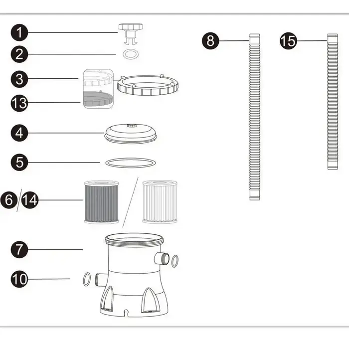 Joint torique de haute qualité pour Bestway 530/800/1000/1500 Gal, filtres à sable, joint du couverc