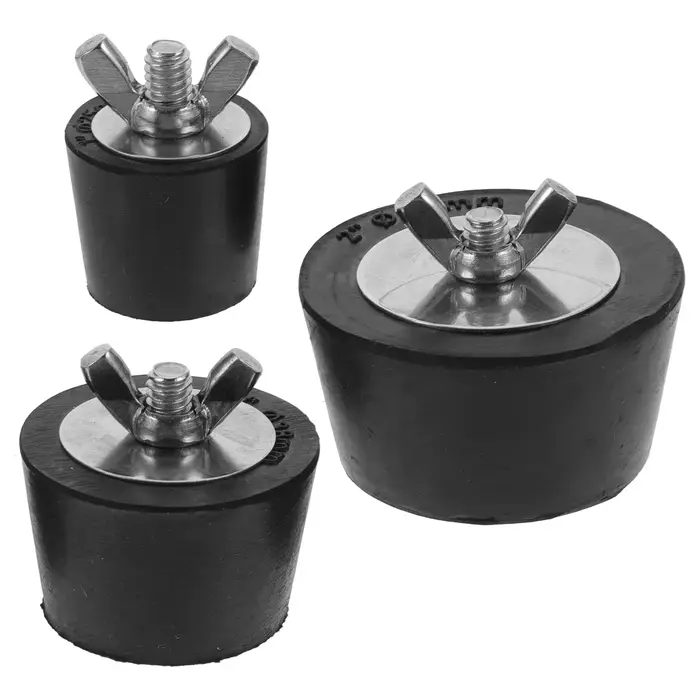 Lot de 3 bouchons en caoutchouc robustes pour piscine, pour la mise en hiver des conduites de retour