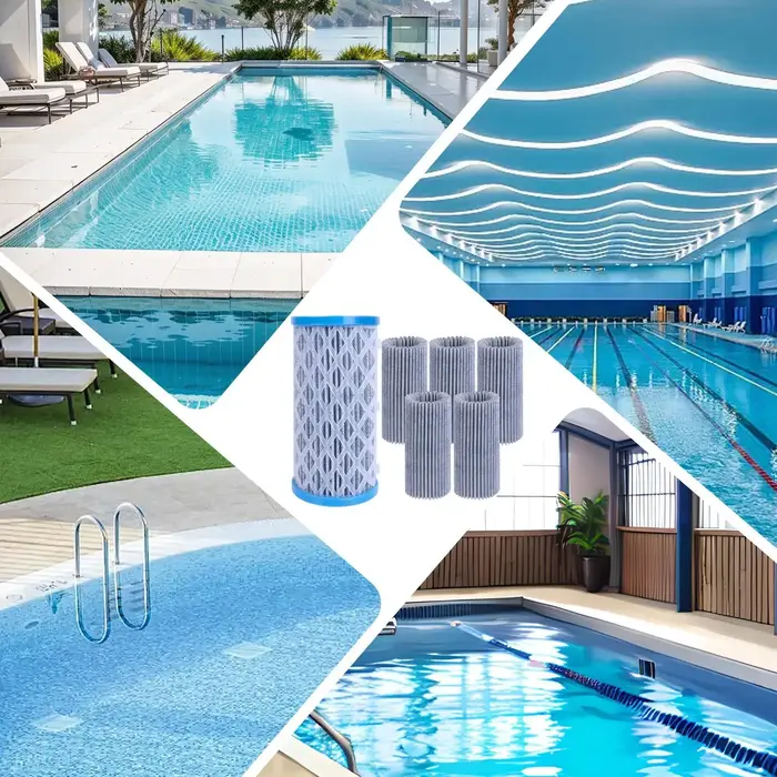 Cartouche filtrante réutilisable pour piscine