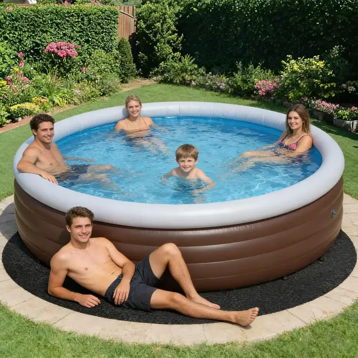 Tapis rond de protection pour piscine hors sol