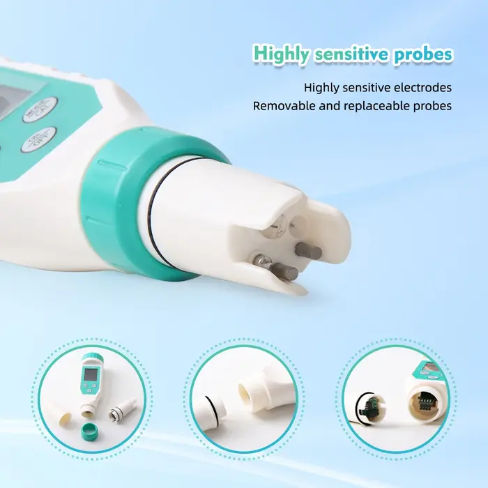 7 en 1 Cl température TDS ORP EC salinité pH mètre testeurs de chlore pour piscine filtre Aquariums qualité de l'eau PH testeur