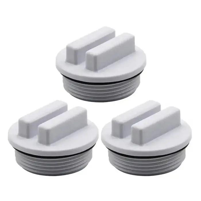 Bouchon de piscine universel en plastique blanc noir