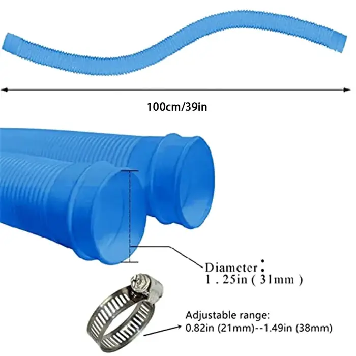 Tuyau de rechange bleu et blanc pour pompe de piscine hors sol Intex
