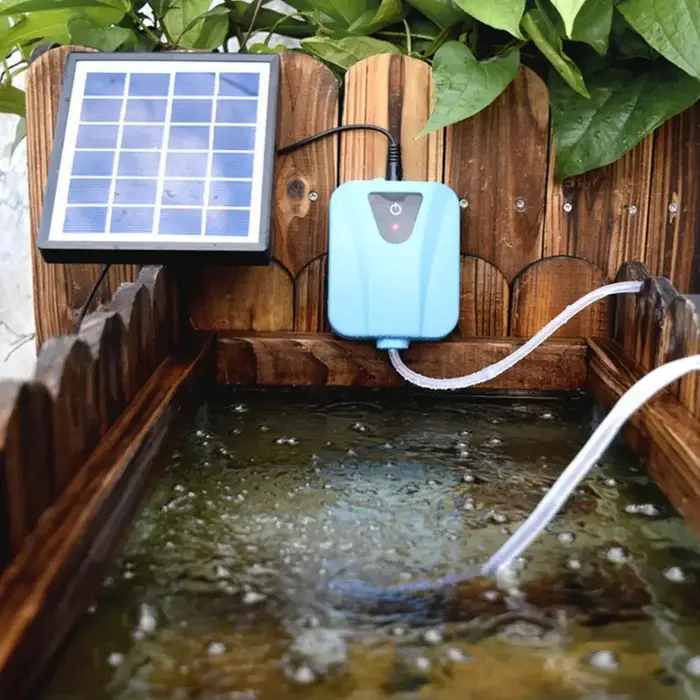 Pompe à oxygène solaire 62Oxygenator, aérateur de bassin, pompe à air d'aquarium, oxygénation silenc